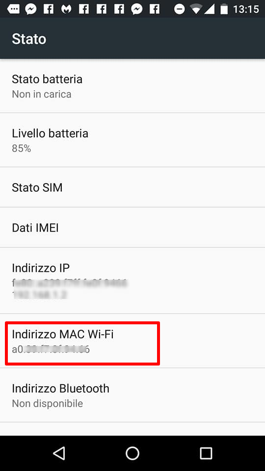 MAC Address Android 3